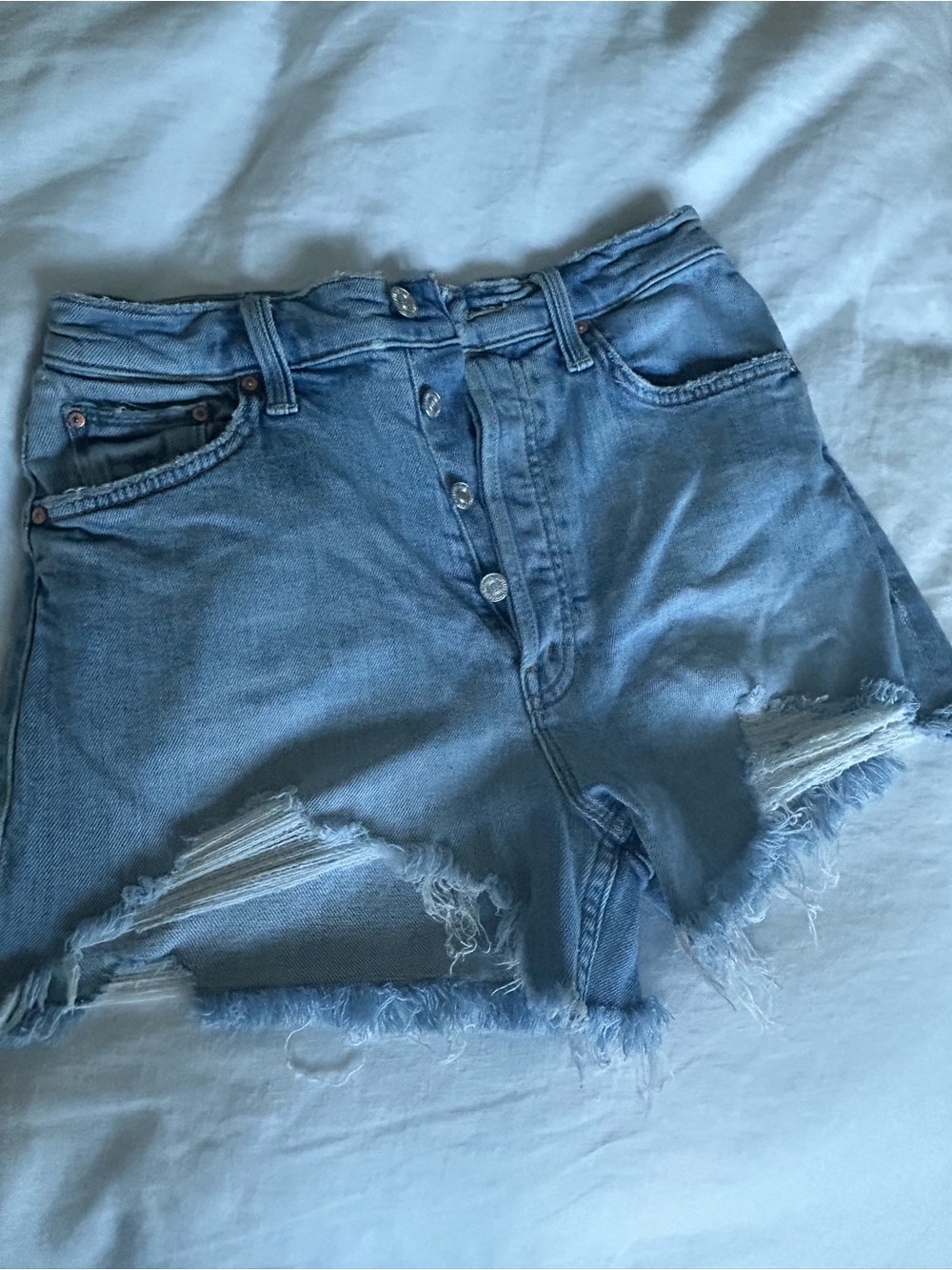 MOTHER Light Blue High-Rise Denim Jeans